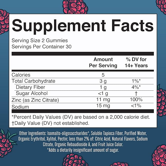 MaryRuth Organics Zinc Gummies | Zinc Supplements | Immune Support Supplement | Essential Mineral | Pectin Based | Overall Health & Wellness | Ages 14 & Up | Vegan | Non GMO | 30 Servings