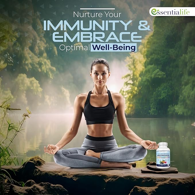 Immune Support Supplement 10 in 1 Elderberry, Echinacea, Vitamin D, Vitamin C 1000mg & Zinc Supplement - Take Charge of Your Health with Immune Booster for Adults - 60 Vitamins Capsules