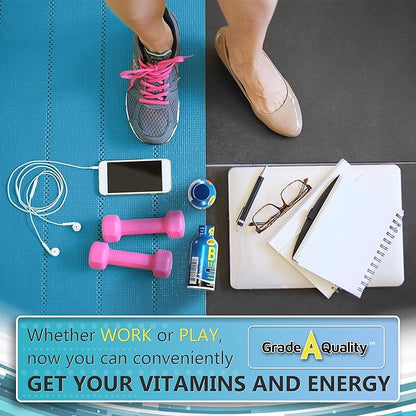 Vitamin Energy Shots, Mixed Berry Flavor, Up to 7+ Hours of Energy, 1.93 Fl Oz, 12 Count