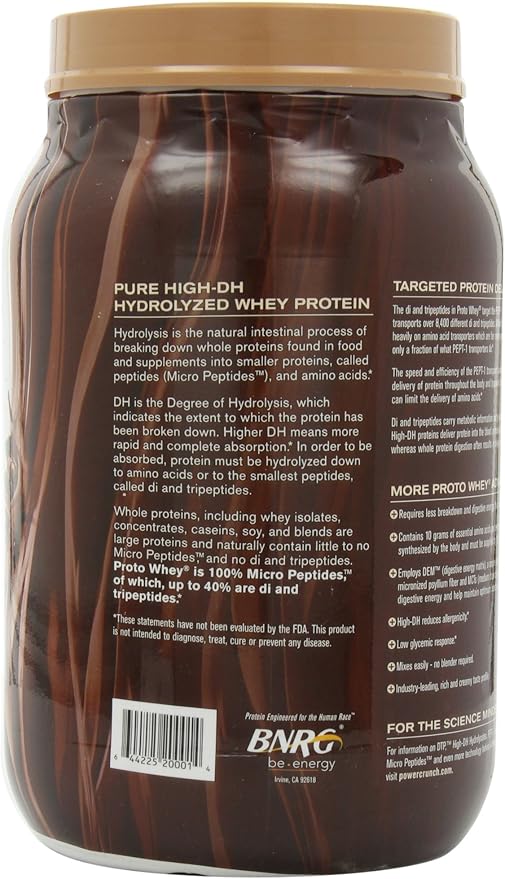 Power Crunch Whey Protein Powder, With Amino Acids, Protein Shakes with Delicious Taste, Double Chocolate, 2.1 LB
