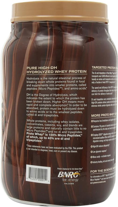 Power Crunch Whey Protein Powder, With Amino Acids, Protein Shakes with Delicious Taste, Double Chocolate, 2.1 LB