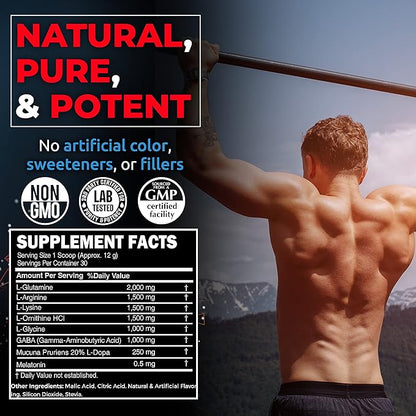 HGH Supplements for Men & Women, REVSCI Regains Max Amino Acids Supplement, Post Workout Recovery Powder, Anabolic Muscle Recovery & Muscle Builder for Men, HGH Human Growth Hormone Booster Supplement