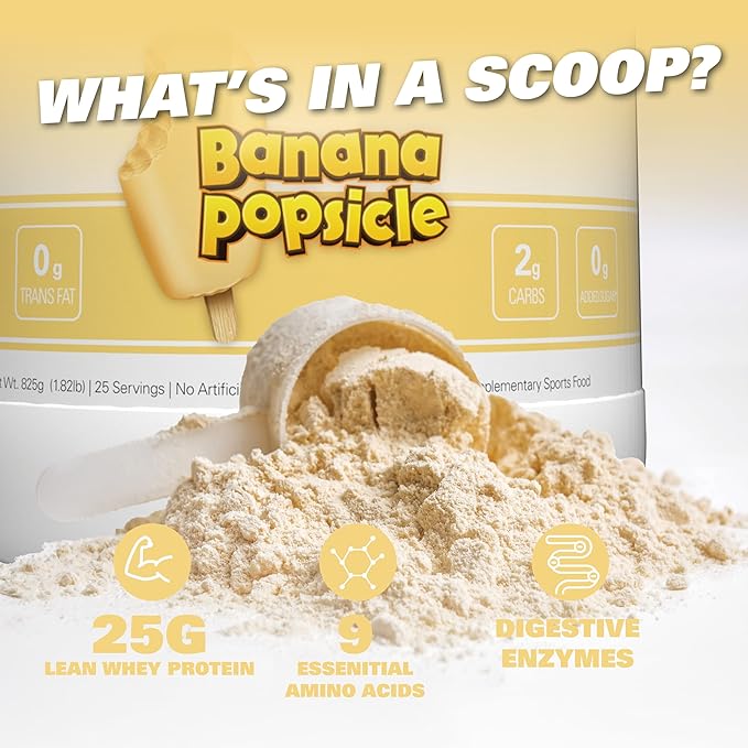 EHP Labs OxyWhey Whey Protein Isolate Powder - 25g of Whey Isolate Protein Powder, Meal Replacement Shake, Sugar Free Protein Powder - 25 Serves (Banana)