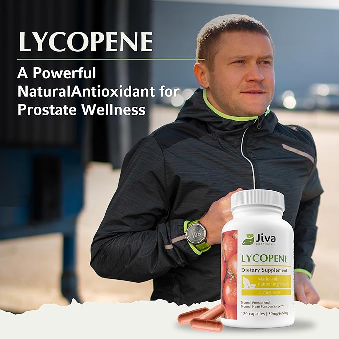 Jiva Botanicals Lycopene Capsules - Antioxidant Support - Premium Lycopene Supplement from Tomato Fruit - 120 Veggie Capsules