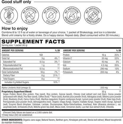 BODi Shakeology Vegan Protein Powder - Gluten Free, Superfood Protein Shake - Helps Support Healthy Weight Loss, Lean Muscle Support, Manage Effects of Stress, Peppermint Mocha - 14 Servings