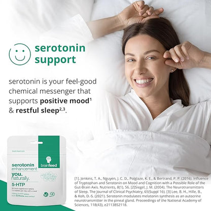 Serotonin Supplements (30) | 1-a-Day Serotonin Mood Support | 5HTP 100mg Per Tablet from Griffonia Seed Extract | Natural Serotonin Booster | 1 Month Supply