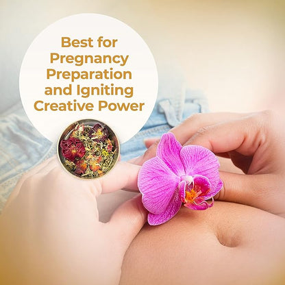 Yoni Steam Herbs Creativity Blend, Receptivity & Fertility Yoni Herbs for Cleansing and Toning, Use in V Steam Seat or Sitz Bath, Up to 11 Steams, 1.5 oz - Leiamoon