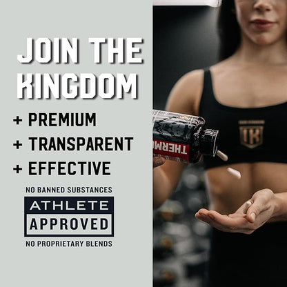 Iron Kingdom Thermo Cuts Thermogenic Burner - Metabolism Booster for Intense Energy Focus & Burn - L-Carnitine & Caffeine Pre Workout Supplement for Men & Women - 180 Capsules