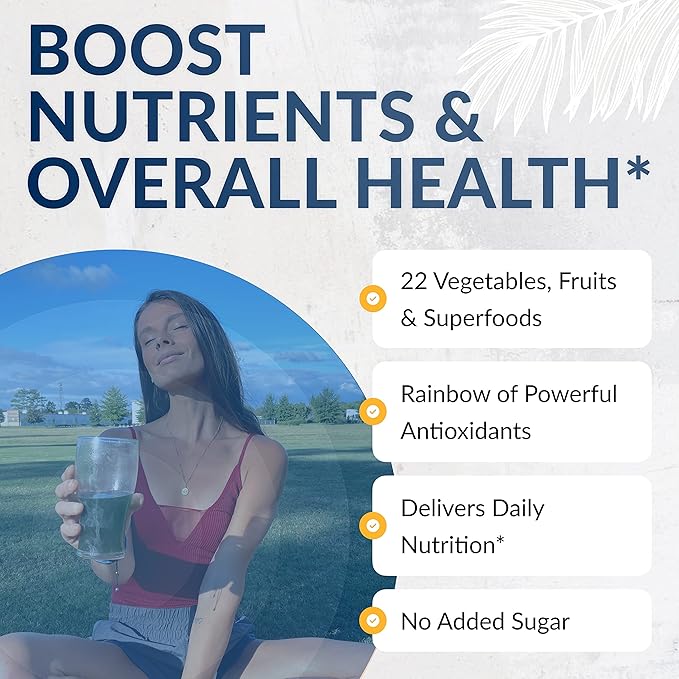 Equilife - Daily Fruit & Vegetable Blend, Fruits and Vegetables Supplements, Vitamin C, 9 Essential Amino Acids, Promotes Energy, Low-Sugar, Easy-to-Use, Vegan, Non-GMO (Crisp Apple, 30 Servings Bag)