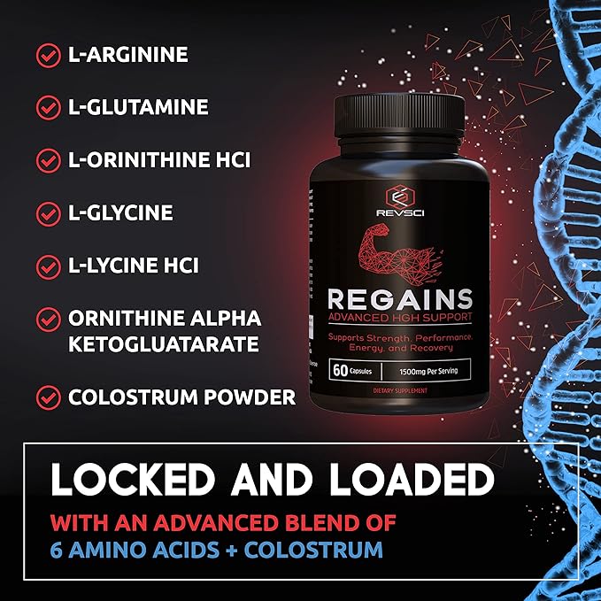 HGH Supplements for Men & Women - Regains Natural Anabolic Muscle Growth Building & Human Growth Hormone for Men, Muscle Builder for Men, Muscle Recovery Post Workout Supplement, 100 Protein Pills
