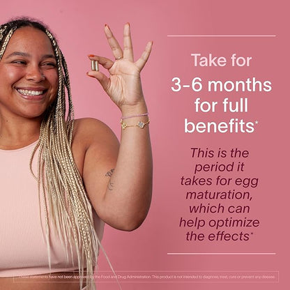Fertility + Egg Health | Fertility Booster | Ovarian Health, Egg Quality, Ovulation & Healthy Conception Support | CoQ10, Folate + Key Ingredients | Science-Backed Women’s Supplement, 60 Ct
