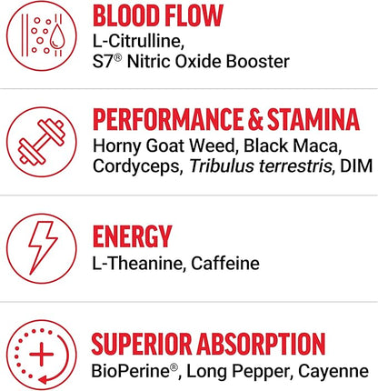 FORCE FACTOR Score! XXL, 3-Pack, Nitric Oxide Booster Supplement for Men with L-Citrulline, Black Maca, & Tribulus to Improve Athletic Performance, Increase Stamina, & Support Blood Flow, 90 Tablets