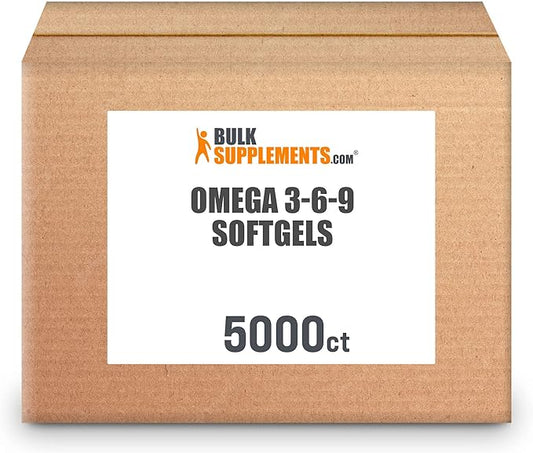 BulkSupplements.com Omega 3-6-9 Softgels - Triple Omega Supplement - with Omega 6 & 9 - Fish Oil Omega 3 - Omega 3 Supplement - 2 Omega 369 Softgels per Serving - Omega 3-6-9 Pills (5000 Softgels)
