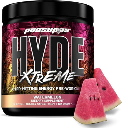 PROSUPPS® Mr. Hyde® Xtreme Pre-Workout Powder Energy Drink - Intense Sustained Energy, Pumps & Focus with Beta Alanine, Creatine & Nitrosigine, (30 Servings, Watermelon Rush)
