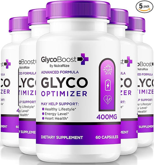 (5 Pack) GlycoBoost - Official Glyco Boost Blood Support Formula, All Natural Capsules for Healthy and Stable Levels, GlycoBoost Blood Vessel Cleaner, Glyco Boost Optimizer (300 Capsules)