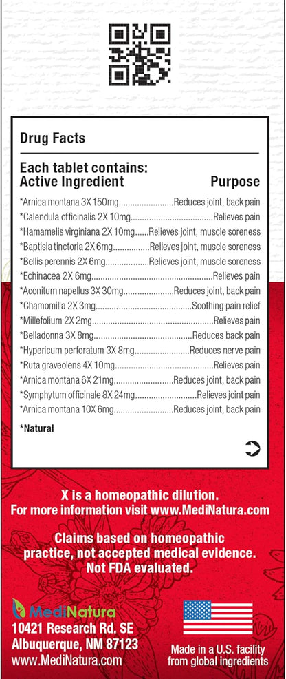 T-Relief Arnica +12 Natural Relieving Actives for Back Pain Joint Soreness Muscle Aches & Stiffness, Whole Body Fast Acting Relief for Women & Men - 100 Tablets (3 Pack)