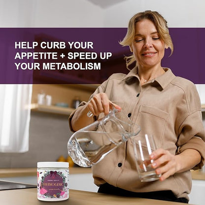 Strong + Sexy Fit, Weight & Diet Support Health Supplement, Workout Drink Powder, Natural Energy with Green Tea Extract, Appetite & Metabolism Support, Supplements for Women, Sugarplum Flavor, 30 Svg