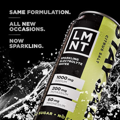 LMNT Sparkling Electrolyte Drink - Citrus Salt | 12-Count