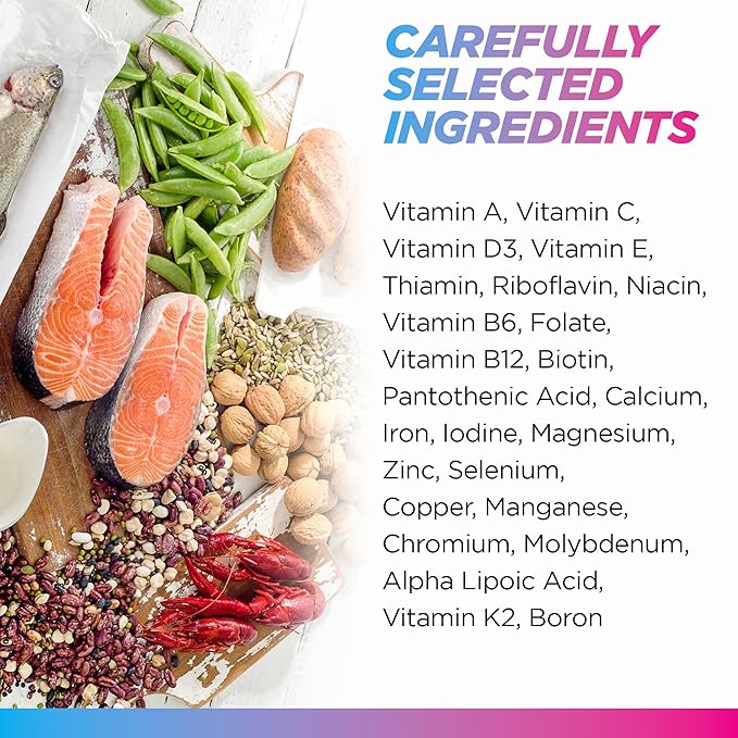 Livingood Daily Methylated Multivitamin for Women & Men, Multi Vitamin - Mineral Supplement Capsules with Iron, B Complex, Selenium, & Zinc - Non-GMO, Gluten-Free, Vegetarian Multi Vitamins for Adults