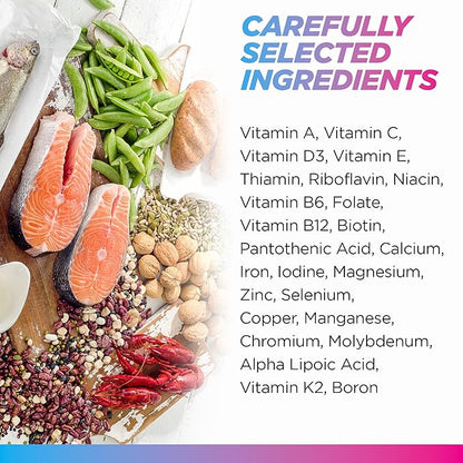 Livingood Daily Methylated Multivitamin for Women & Men, Multi Vitamin - Mineral Supplement Capsules with Iron, B Complex, Selenium, & Zinc - Non-GMO, Gluten-Free, Vegetarian Multi Vitamins for Adults