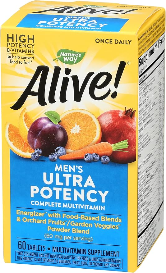 Natures Way Alive Once Daily Men's, 60 Tablets (Pack of 6)