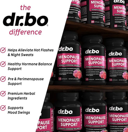 Menopause Supplements for Women Support Pills - Natural Menopause Relief for Hot Flashes, Night Sweats & Mood Swings with Dong Quai, Chasteberry & Black Cohosh - Hormone Balance for Women Supplement