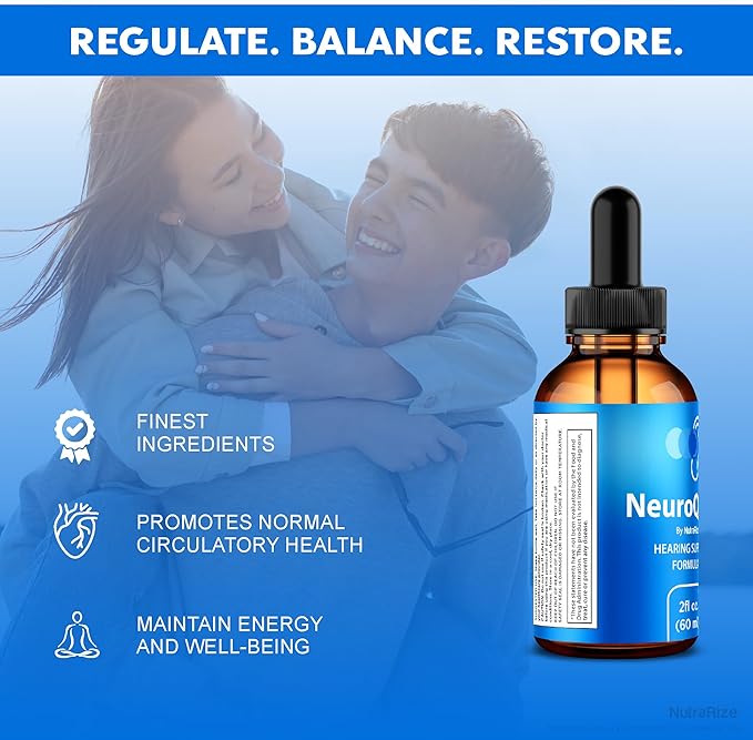 (2 Pack) NeuroQuiet Drops - Hearing Support Formula, Official NeuroQuiet to Support Cognitive Performance, All Natural Neuro Quiet to Maintain Auditory Health, Gotas Review (60 Servings)