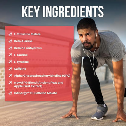 vedge Pre Workout Powder - Workout Powder for Energy & Endurance - Vegan Pre Workout with Beta Alanine, L-Taurine, Caffeine & Citrulline - Pre Workout for Men & Women - Fuji Apple Pear Flavor