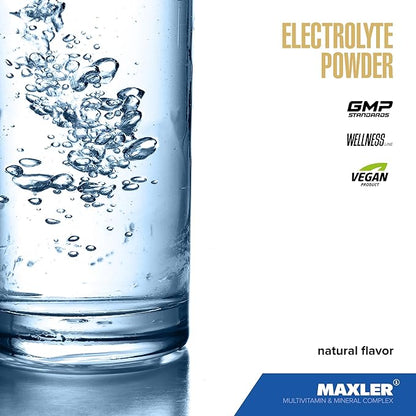 Maxler Electrolyte Powder - Hydration Powder Electrolyte Drink Mix with Trace Mineral Complex - Keto Electrolytes Powder with Natural Flavors and Sweeteners 30 Servings - Natural