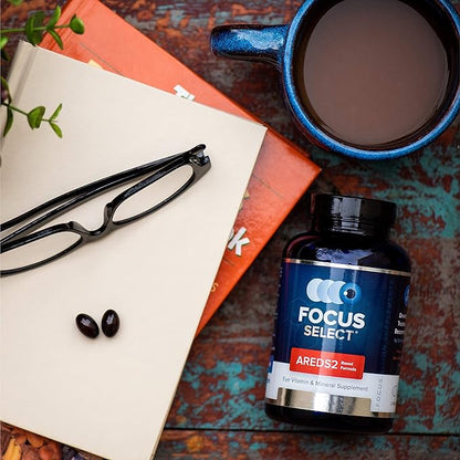 Focus Select AREDS2 Based Eye Vitamin-Mineral Supplement - AREDS2 Based Supplement for Eyes (60 ct. 30 Day Supply) - AREDS2 Based Low Zinc Formula - Eye Vision Supplement and Vitamin