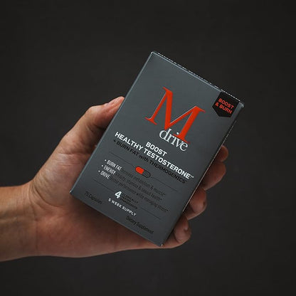 Mdrive Boost and Burn Test Booster and Fat Burner with Zinc, KSM-66 Ashwagandha, Advantra Z, 75 Count.