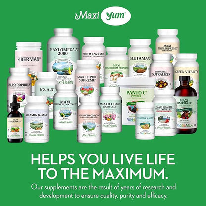 Vitamin C Gummies with Zinc - Maxi-Health Vitamin C with Zinc for Children and Adults - Respiratory Support and Immune Booster - No Preservatives and Artificial Flavors - 60 Fruit Shaped Gummies