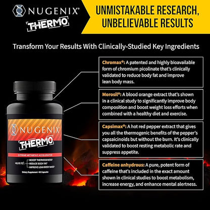 Nugenix Thermo - Thermogenic Fat Burner Supplement Pills for Men, Extreme Metabolic Accelerator, 42 Count
