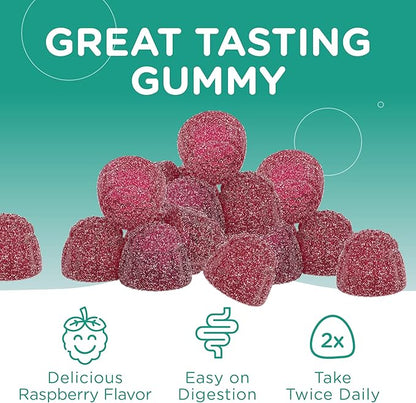 Chapter One Magnesium Gummies, High Dose Magnesium for Kids, Calm Kids Magnesium, Magnesium Gummies for Women and Men, Certified Kosher (Raspberry 120 Count)