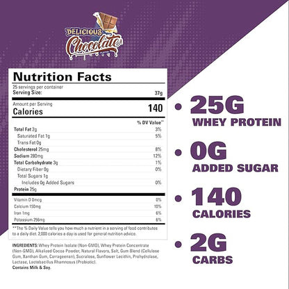 EHP Labs OxyWhey Whey Protein Isolate Powder - 25g of Whey Isolate Protein Powder, Meal Replacement Shake, Sugar Free Protein Powder - 25 Serves (Delicious Chocolate)