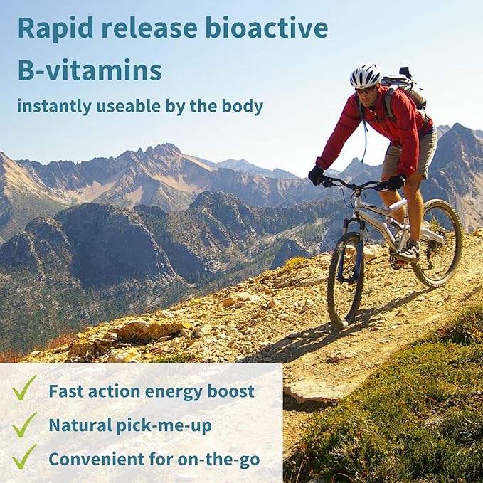 Super B-Complex Liquid B-Vitamin Effervescent Drink, Methylated, Fast Action Energy Supplement, Caffeine-Free, Sugar-Free, Orange Flavor, Vegan, 120 Effervescent Tablets, by Igennus