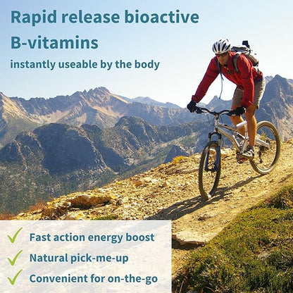 Super B-Complex Liquid B-Vitamin Effervescent Drink, Methylated, Fast Action Energy Supplement, Caffeine-Free, Sugar-Free, Orange Flavor, Vegan, 120 Effervescent Tablets, by Igennus