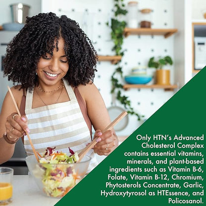 Health Thru Nutrition Advanced Cholesterol Complex | Heart Health Support & Lipid Metabolism with Phytosterols, Policosanol, Hydroxytyrosol, Chromium and More | Vegan, Non-GMO (Pack of 3 90ct Bottles)