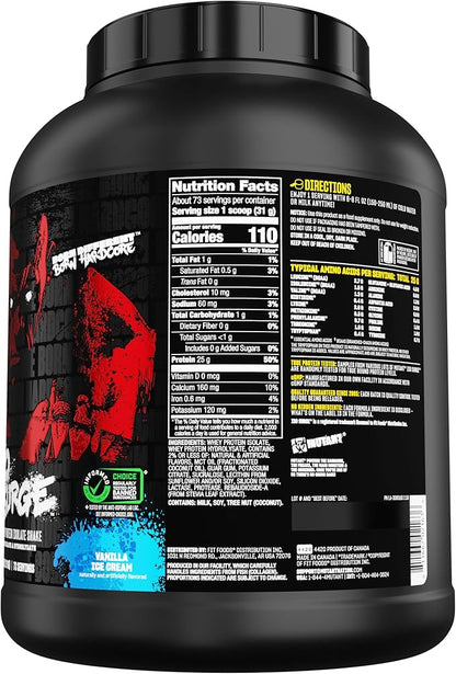 Mutant ISO Surge Whey Protein Isolate Powder Acts Fast to Help Recover, Build Muscle, Bulk and Strength, 5 lb - Vanilla Ice Cream