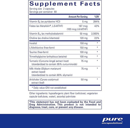 Pure Encapsulations Lipotropic Detox | Hypoallergenic Supplement Supports Liver Function and Detoxification | 120 Capsules