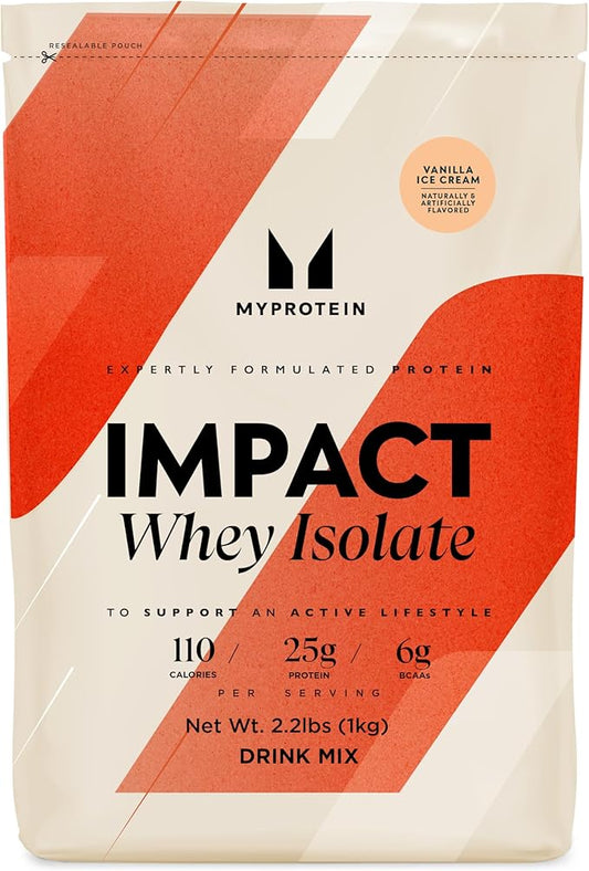 Myprotein Impact Whey Isolate Protein, Vanilla, 2.2 Pound (Pack of 1)