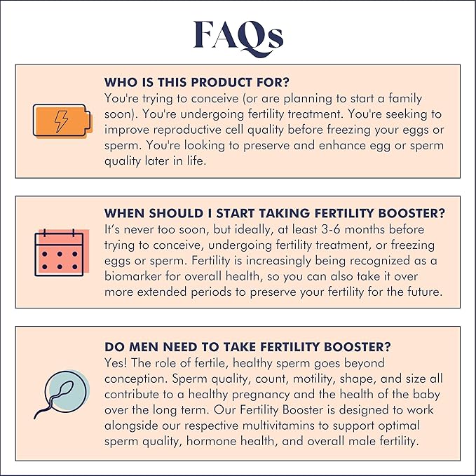 Fertility Booster for Men & Women | Conception Support for Healthy Egg Quality, Sperm Motility and Strength | Dietitian-Formulated | Ashwagandha, CoQ10 & NAC, 3rd Party Tested, 60 Servings