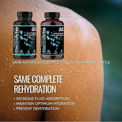 Complete Electrolyte Supplement Pills High Absorption | Cmax Potassium Chloride Magnesium Sodium Calcium Zinc | Boost Endurance Muscle Recovery Mental Focus | Salt Electrolytes Tablets | Keto Friendly