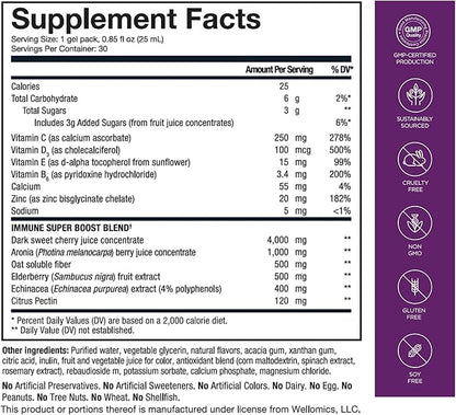 Healthycell Immune Super Boost - Immune Support Supplement with Echinacea, Elderberry, Vitamin C, Zinc - MicroGel Immune Booster for Adults - Maximum Absorption - 30 Gel Packs