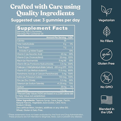 Conception for Her Fertility Gummies - Fertility Supplements for Women with Myo Inositol, Folate & More Essential Nutrients - Delicious Juicy Strawberry Hormone Balance Vitamins, 75 ct Gummies