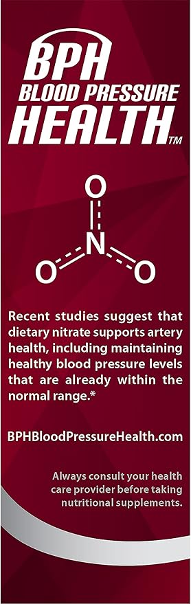 Blood Pressure Health Maintenance Dietary Supplement Caplets, Purple, Beetroot, 60 Count