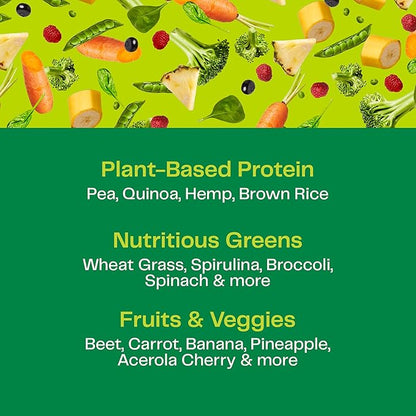 Amazing Grass Organic Plant Protein Blend: Vegan Protein Powder, New Protein Superfood Formula, All-In-One Nutrition Shake with Beet Root, Original, 12 Servings