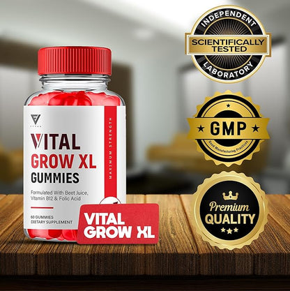 (2 Pack) Vital Grow XL Gummies, Vital Grow XL Advanced Performance and Overall Daily Health Support Supplement, VitalGrow XL Maximum Strength 1000mg Wellness Supplement Formula (120 Gummies)