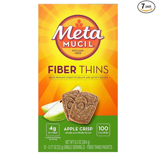 Metamucil Fiber Wafers Apple Crisp 24 Each (Pack of 7)