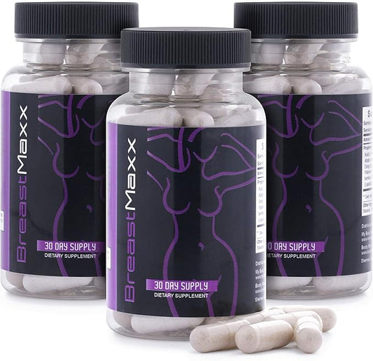 Natural Breast Enhancement Pills for Men and Women - Female Enhancement Pills - Growth Hormones for Men - Pills Promoting Breast Growth - (3 Pack)